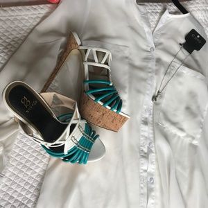 Platform cork  heels- Shoedazzle NWOT 